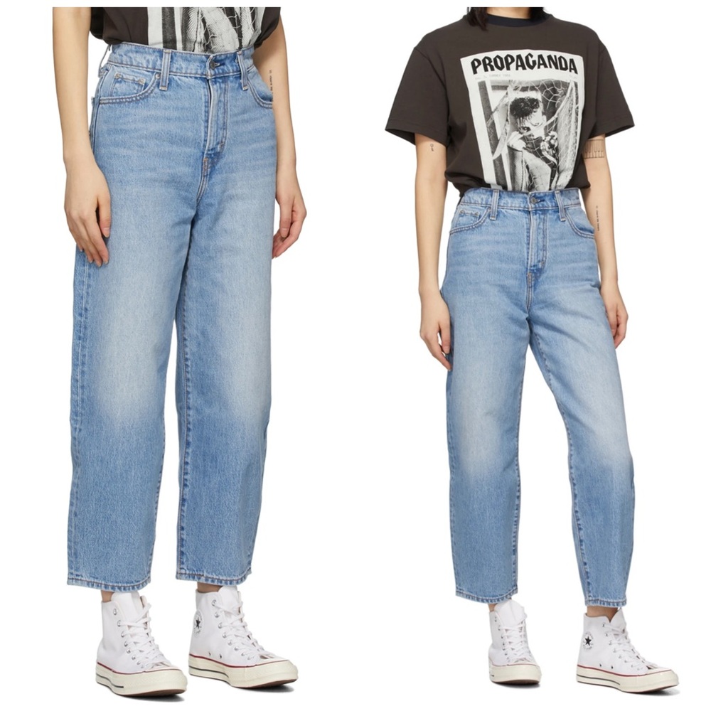 NEW Levi’s Balloon Leg Light Denim Cropped Jeans - Picture 2 of 2